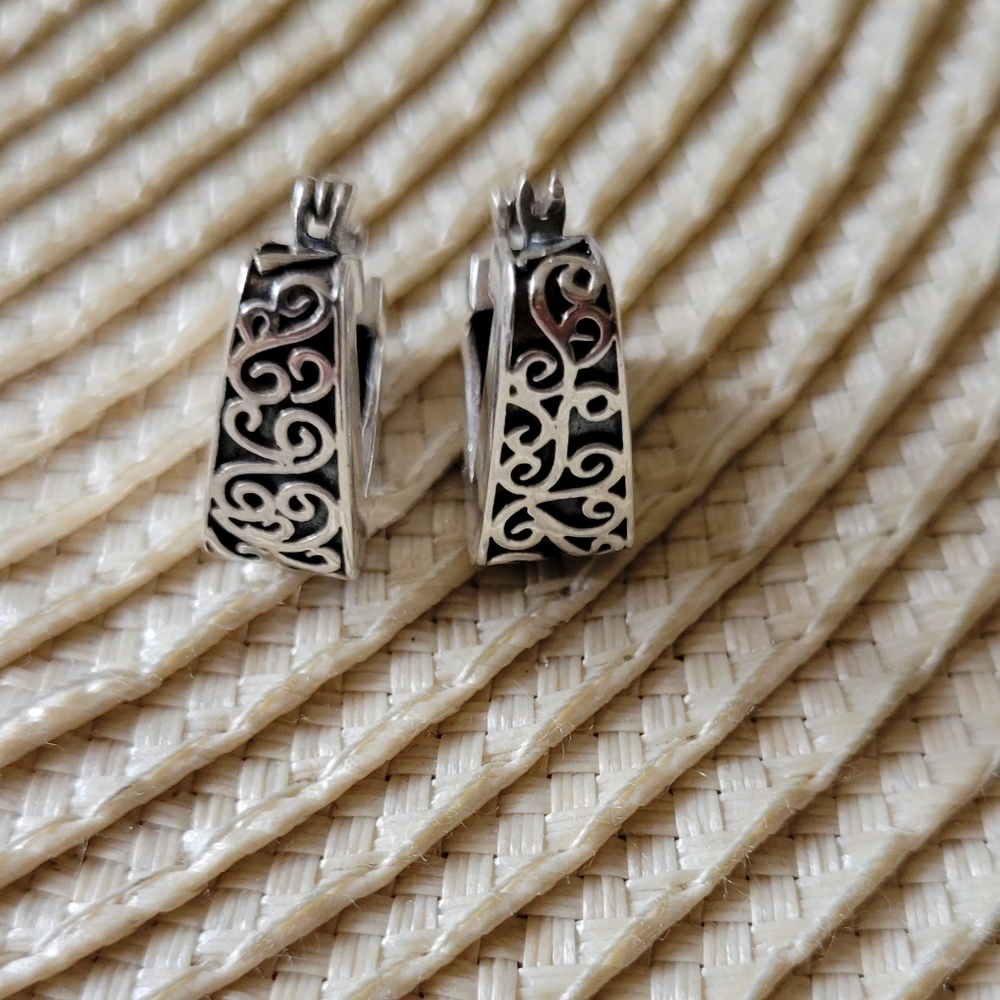 Sterling Silver Triangular Earrings